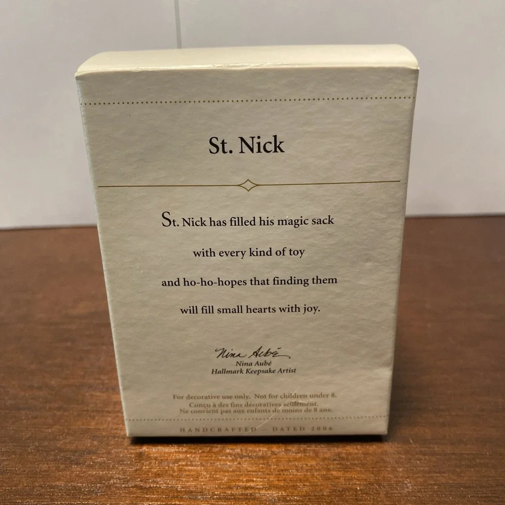Hallmark Keepsake Ornament  St Nick 2006 Christmas Ornament NIB‎
